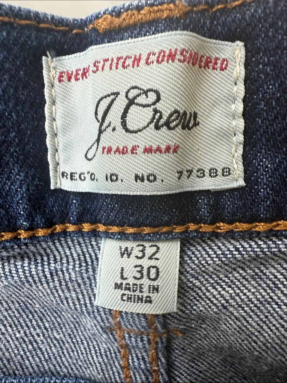 J.Crew 250 Skinny Jeans Men’s 32x30 Kurabo Japanese Stretch Denim Dark Wash